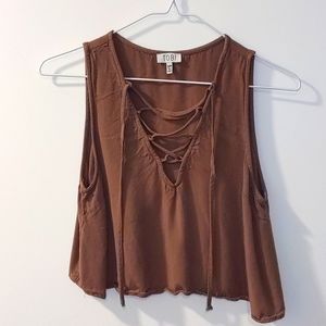 Tobi Tie Front Crop Top